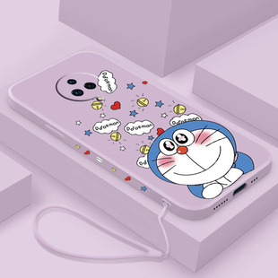 vivonex3手机壳液态硅胶nex后指纹版新款软壳nex屏幕指纹卡通哆啦a梦叮当猫保护套磨砂可爱女男全包防摔超薄