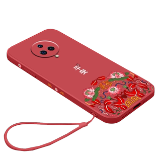 新年款中国风vivonex3手机壳平安nex后指纹国潮nex屏幕指纹液态硅胶y20软壳y30带挂绳女款全包镜头防摔保护套