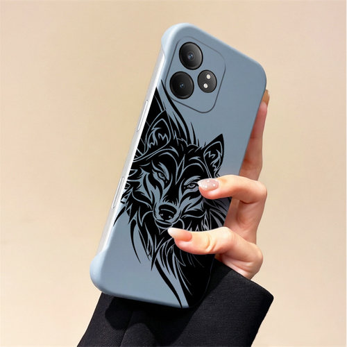 送挂环潮牌狼头适用opporealme真我gtneo6se手机壳10pro+无边框gt2大师探索版散热gtneo5se新款neo3/2半包