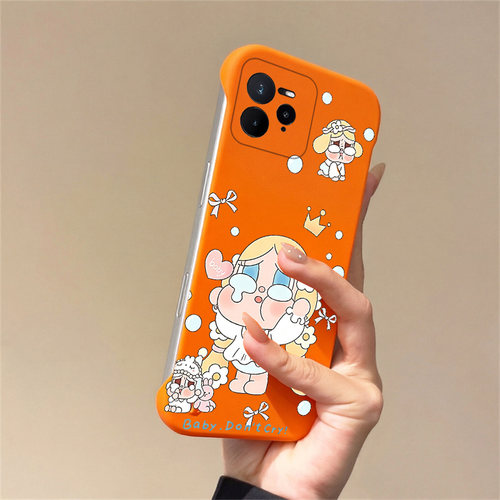 送挂环可爱哭娃适用opporealme真我gt7pro手机壳neo7Turbo无边框13pro散热12新款gt5pro半包11pro+薄14pro+
