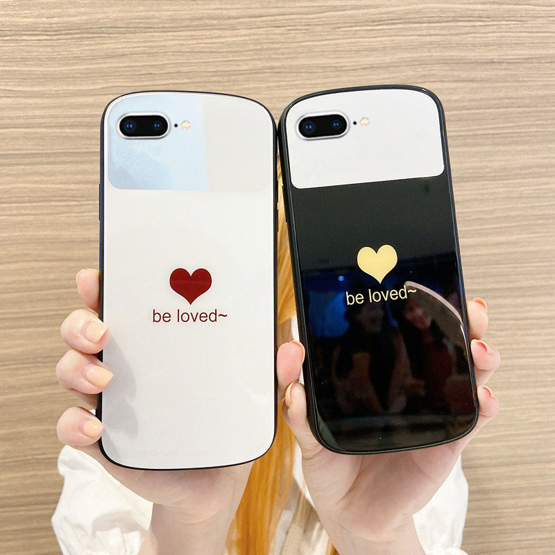 苹果8plus手机壳简约网红个性新适用iphone8plus外壳创意全包防摔时尚潮流椭圆爱心镜面钢化玻璃手机套保护套,3C数码配件,手机保护套/壳,淘宝优惠券,粉丝福利购,淘宝优惠卷