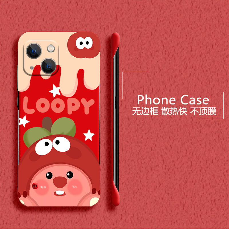 新年海狸适用苹果15手机壳iPhone14无边框13promax散热12mini新款11半包xr超薄xs硬8plus防摔7p保护se2套6s