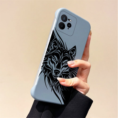 送挂环潮牌狼头适用opporealme真我gt7pro手机壳neo7Turbo无边框13pro散热12新款gt5pro半包11pro+薄14pro+