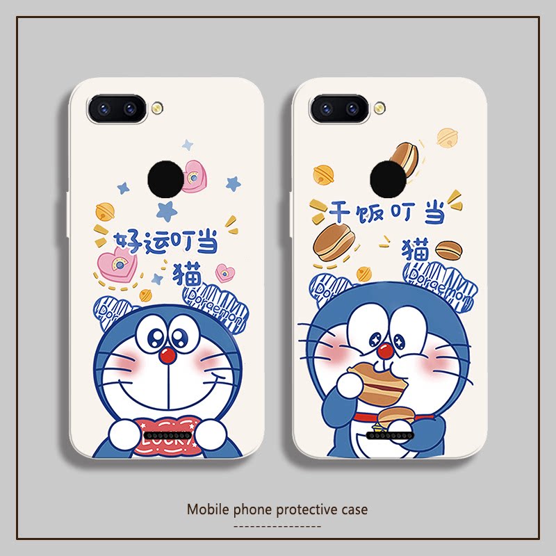 可爱多啦a梦适用于红米6手机壳蓝胖子redmi6软壳硅胶情侣机器猫学生