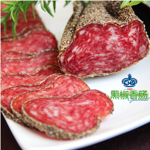 西班牙進口薩拉米風(fēng)干發(fā)酵臘腸切片即食酒會純?nèi)夂诤肺断隳c辣腸