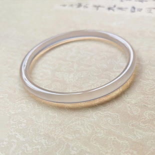 白玉髓细圆条手镯 天然正品 极细叮当镯子玉镯 最初