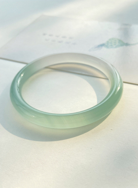 手镯女玛瑙半山半水清透手镯