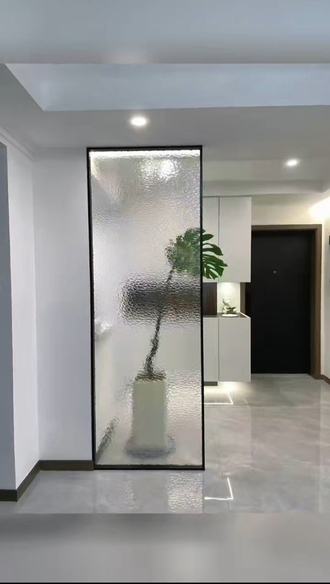 客厅长虹玻璃屏风洗漱台长虹玻璃隔断黑色金色白色玻璃屏风隔断