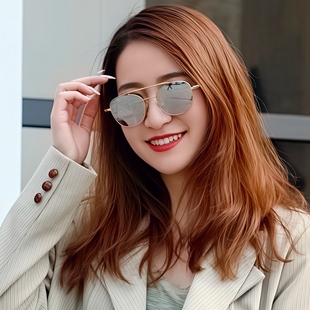 日本手制板材uv400浅色太阳镜男KHOTY文艺女偏光墨镜变色近视镜架