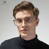 日本眼镜框ins风KHOTY刘亚仁明星同款 防蓝光透明板材大框近视镜架
