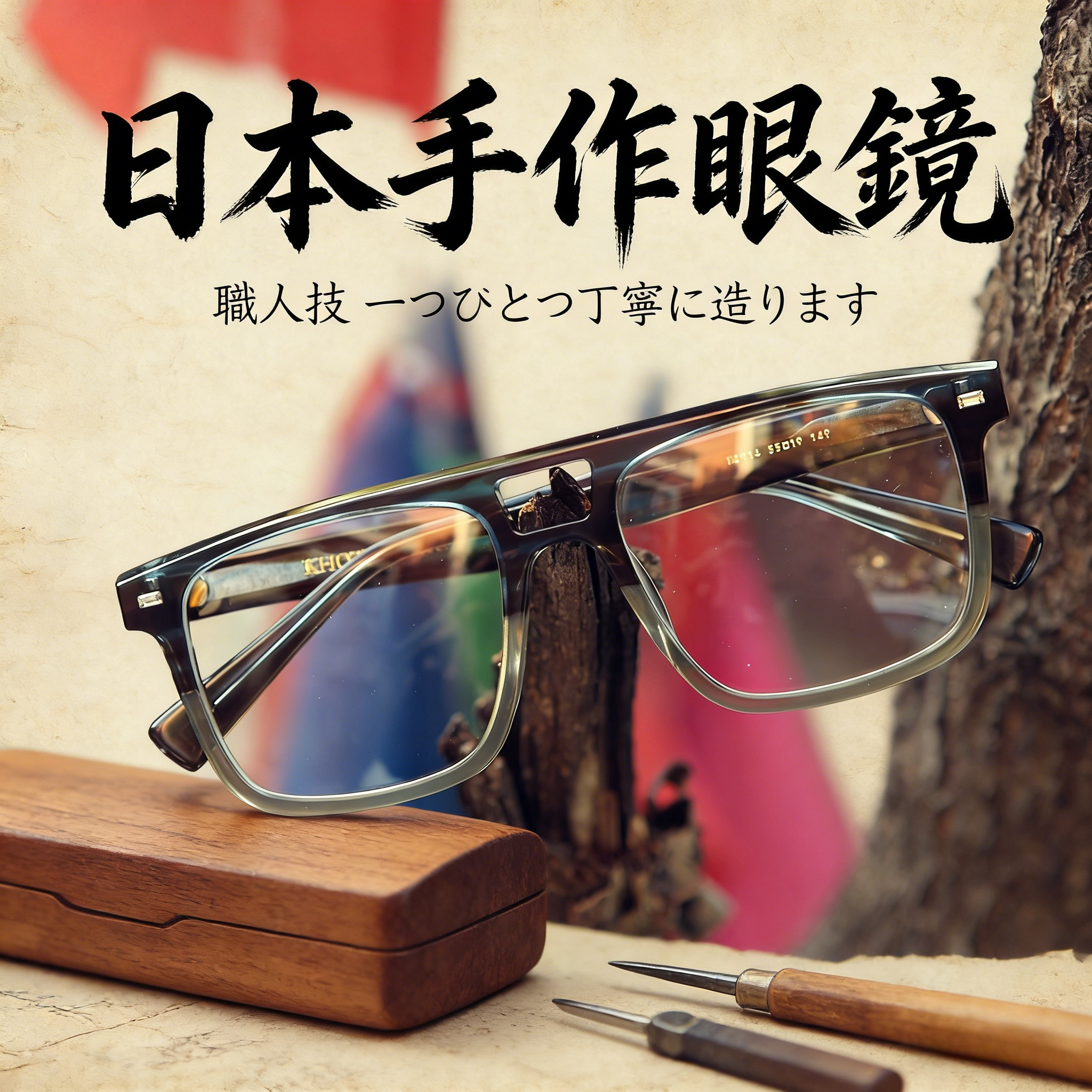 日本纯钛板材眼镜男KHOTY手作大框双梁质感大脸个性防蓝光近视镜