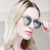 日本纯钛炫彩偏光墨镜女超轻透色板材蝶形太阳镜变色防蓝光近视镜