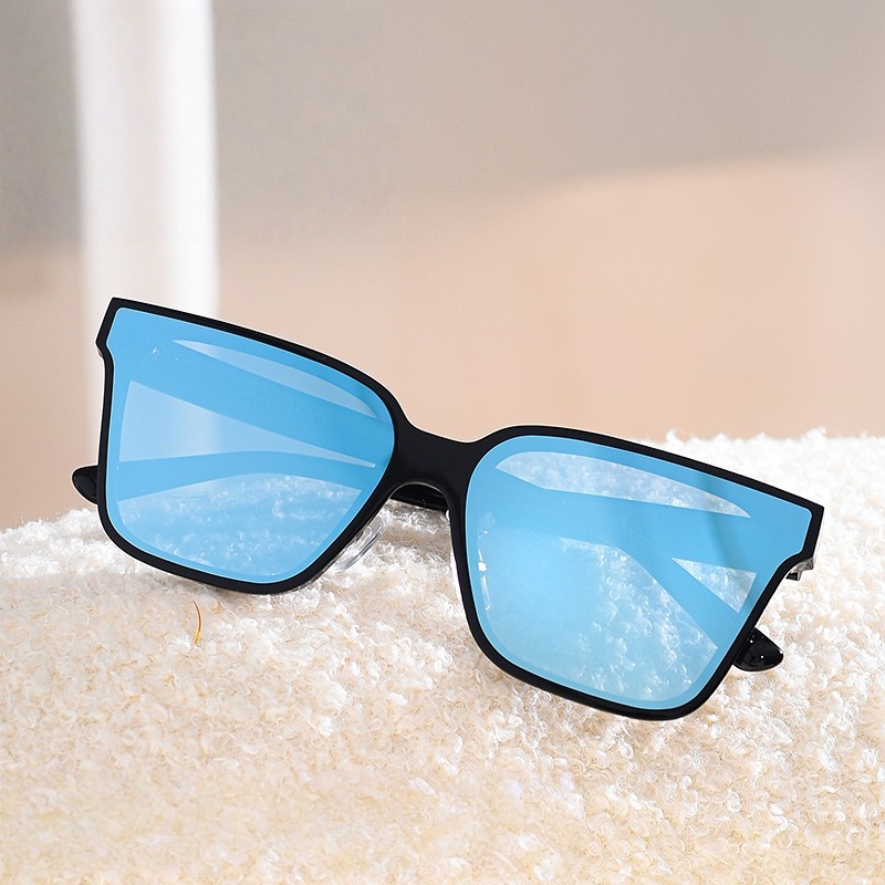 手制板材KHOTY明星款透明炫彩墨镜男超轻浅色驾驶近视太阳镜女