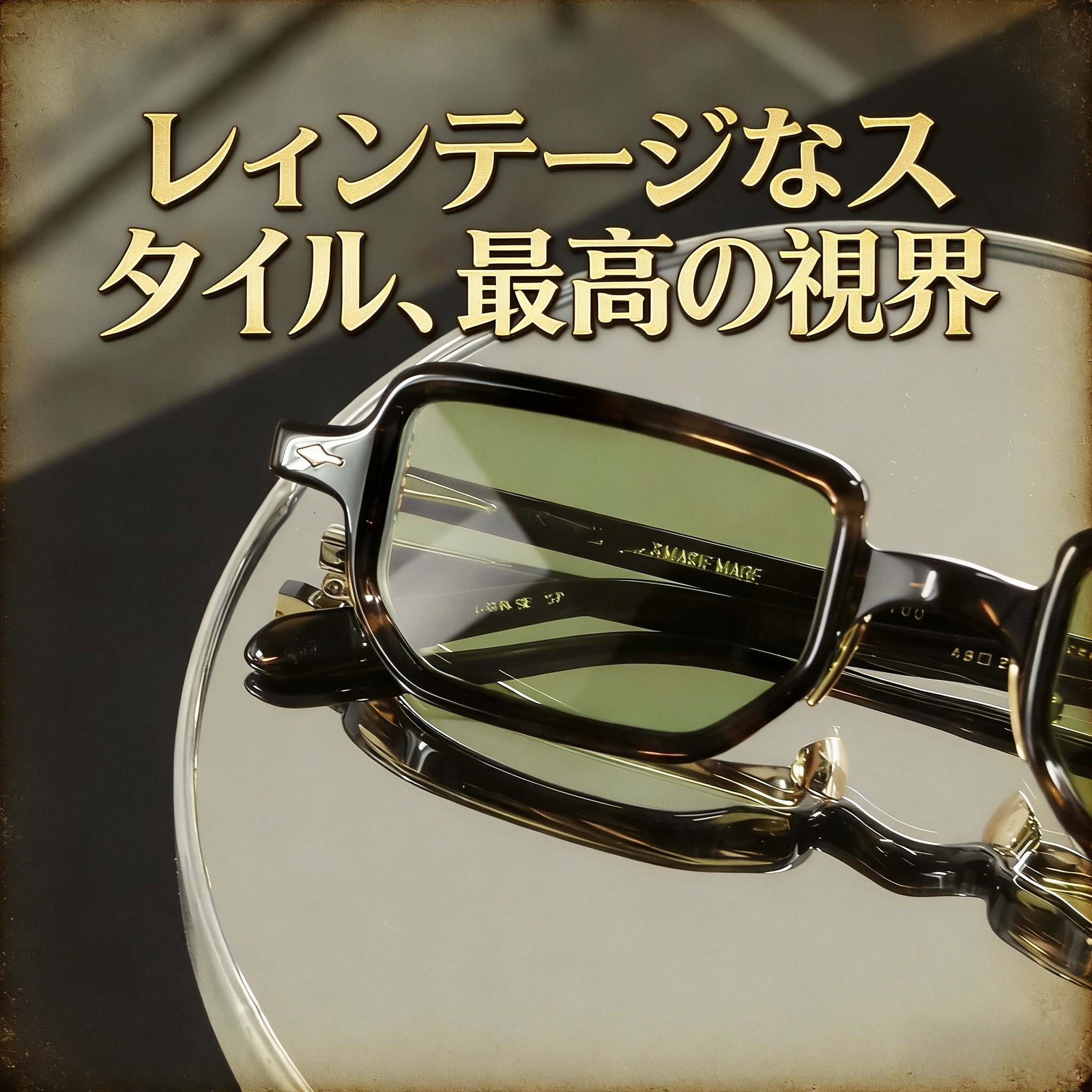 日本手制板材uv400浅色太阳镜男KHOTY文艺女偏光墨镜变色近视镜架