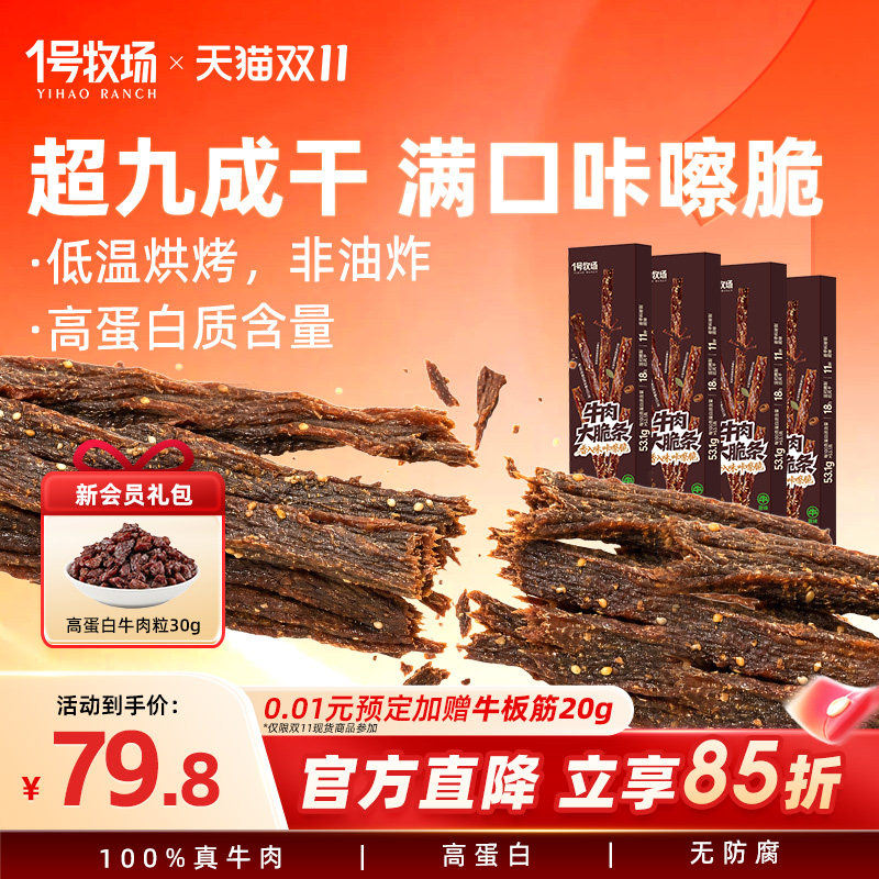 内蒙古原切风干牛肉高蛋白牛脆条