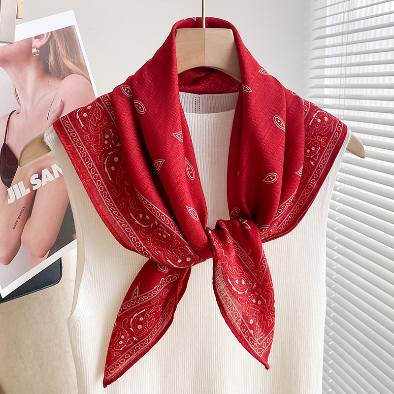 70棉麻红色腰果花方巾丝巾女韩版百搭文艺护颈装饰小领巾薄款围巾,服饰配件/皮带/帽子/围巾,围巾/丝巾/披肩,淘宝优惠券,粉丝福利购,淘宝优惠卷