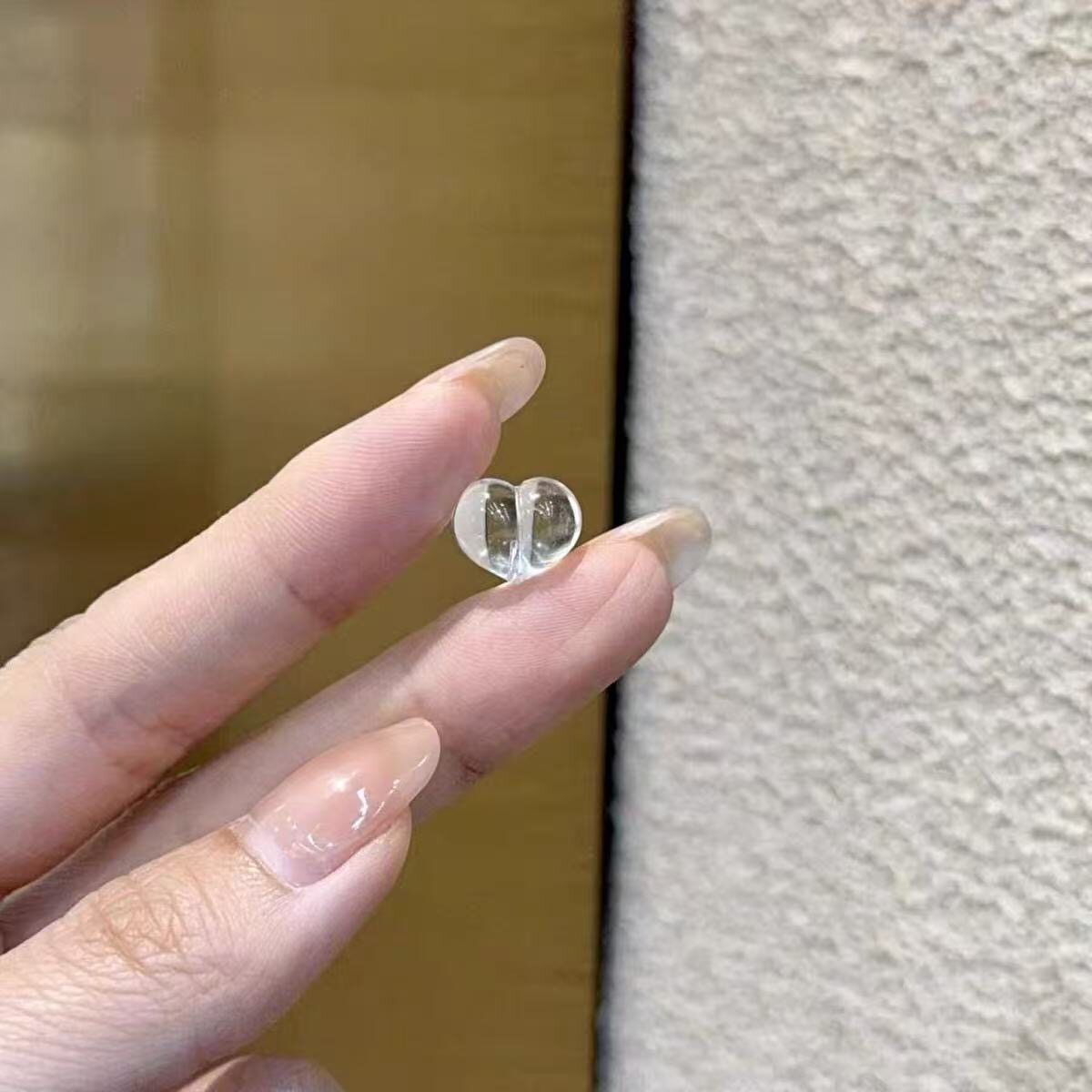 天然白水晶屁桃diy配件编织材料手绳项链文玩佛珠挂件手串配饰品