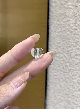 天然白水晶屁桃diy配件编织材料手绳项链文玩佛珠挂件手串配饰品