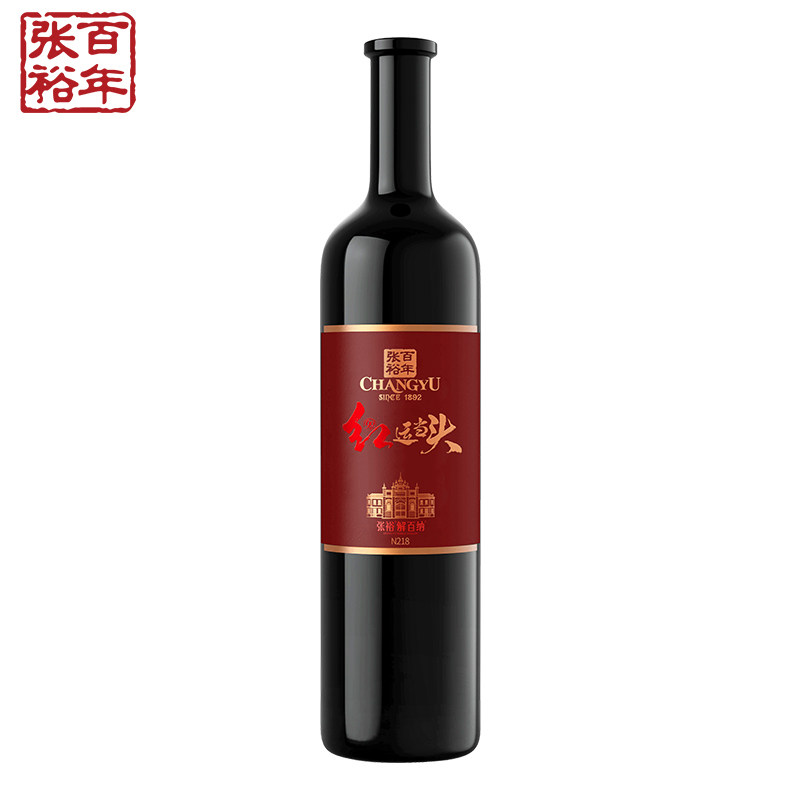 张裕解百纳干红葡萄酒 红运当头n218红酒   750ml*1支 满额换购