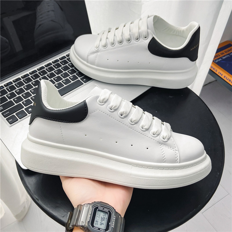 thumbnail for Summer McQueen Small White Shoes Men's Trendy Shoes 2024 New Summer Versatile Casual Sneakers White Shoes Trendy Brand Couple Pair