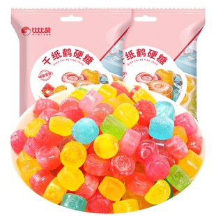 比比赞千纸鹤水果糖硬糖网红爆款奖励学生招待糖果儿童零食品批发