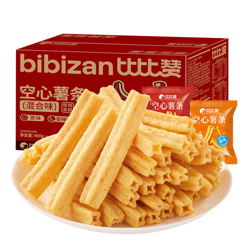 比比赞空心薯条囤货解馋零食必备