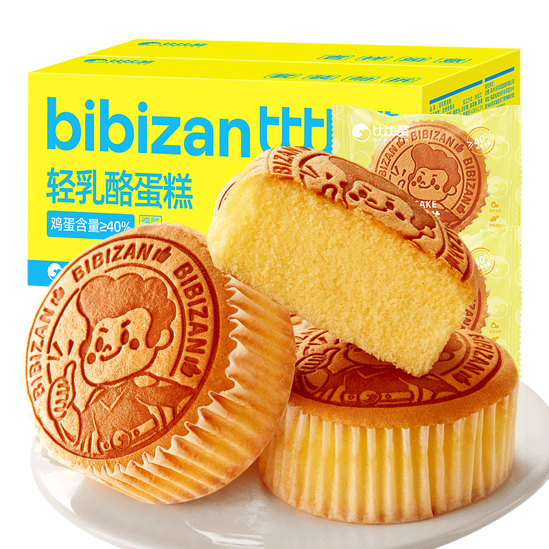 比比赞轻乳酪蛋糕≥40%鸡蛋含量