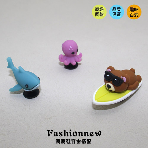 新款Crocs洞洞鞋3D卡通配饰