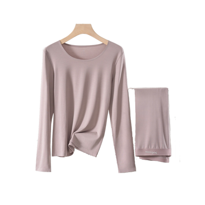 猫人秋衣秋裤女莫代尔薄款