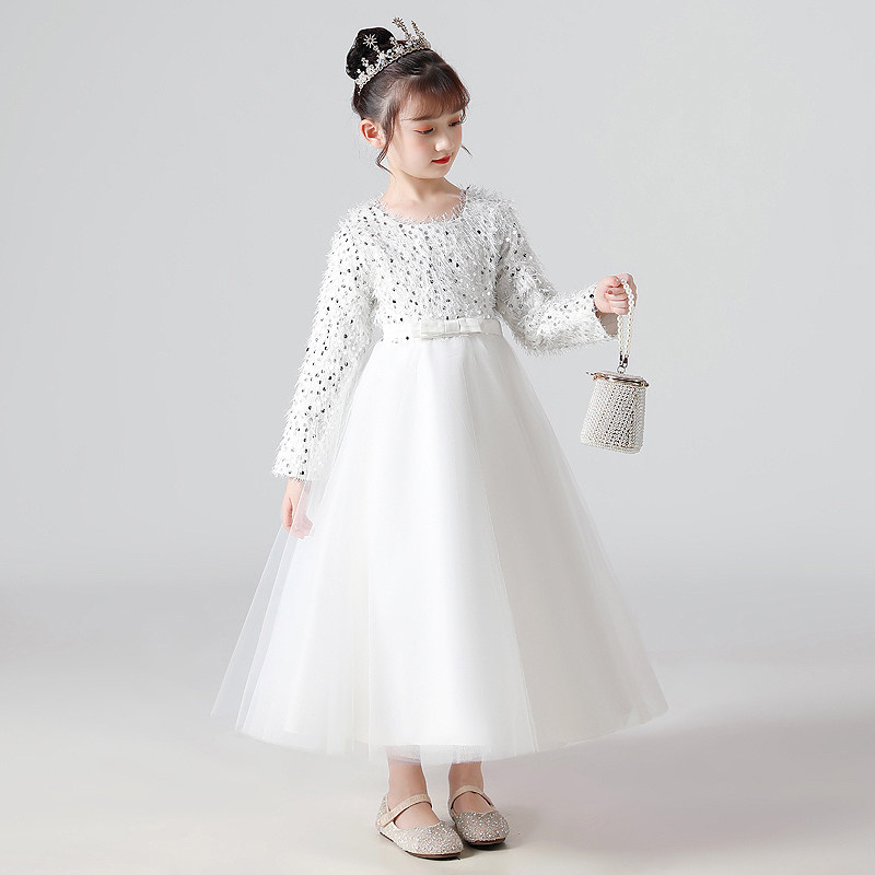 儿童洋气公主裙秋冬主持人钢琴演奏演出服女童高端晚礼服花童婚纱,童装/婴儿装/亲子装,儿童礼服,淘宝优惠券,粉丝福利购,淘宝优惠卷