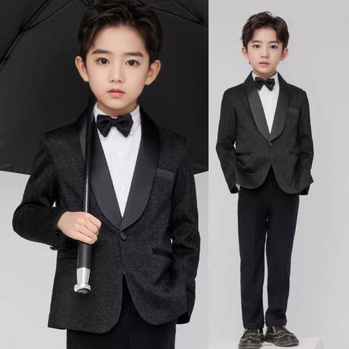 2025新款男童西装套装主持人礼服