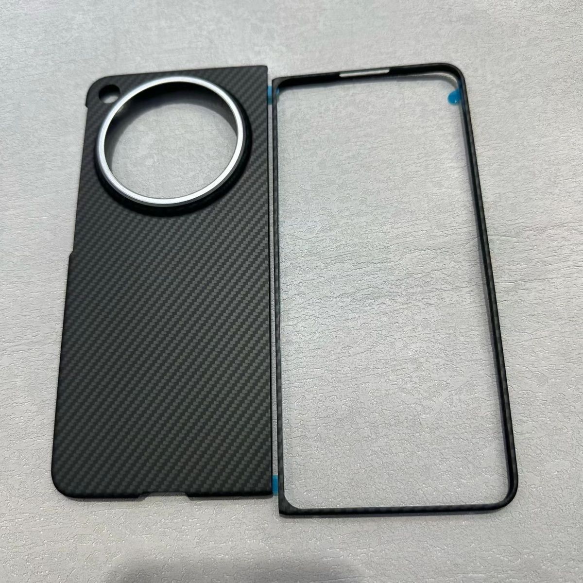 适用600D细纹碳纤维适用OPPO Find N6手机壳金属框大孔磁吸超薄Find N5单后壳