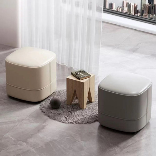 速发换鞋凳门口家用玄关皮户穿鞋简凳子小约沙发垫脚软包客厅入艺