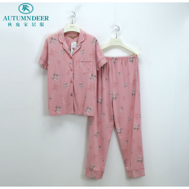 秋鹿女士针织棉家居服图片