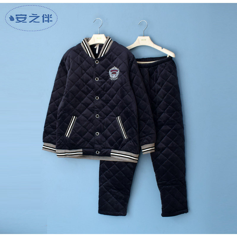 安之伴男士冬季保暖休闲棒球服