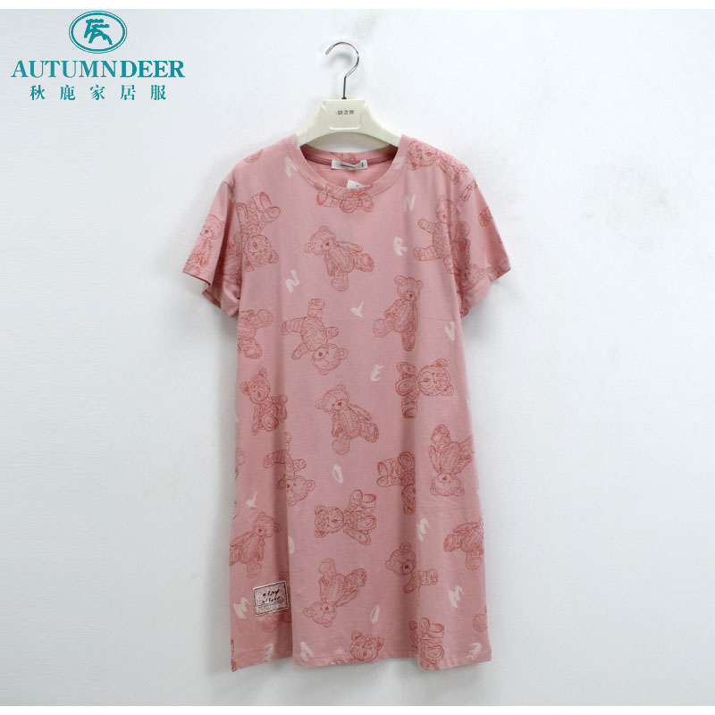 秋鹿纯棉夏季薄款家居服
