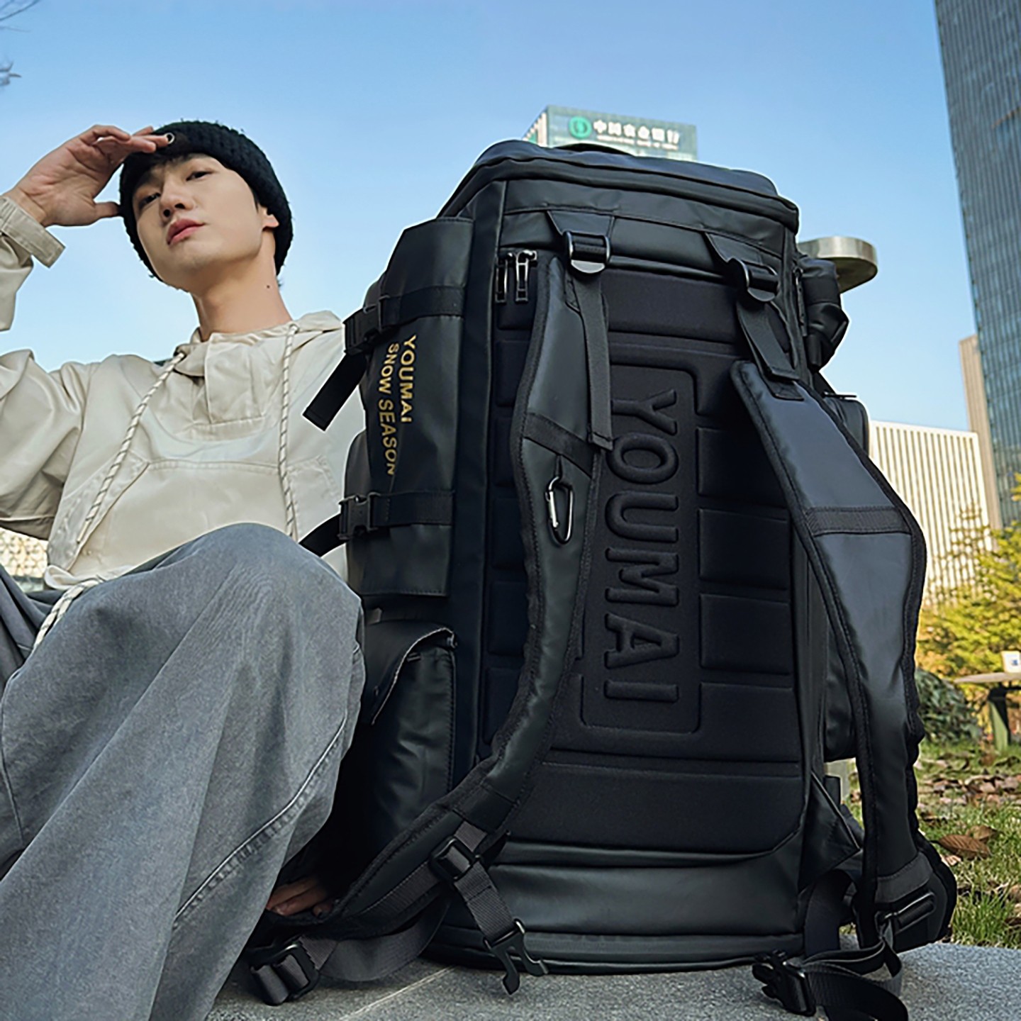 旅行行李包大容量大号超大背包短途女高颜值双肩男滑雪装备收纳包