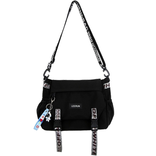 书包女孩帆布袋初中学生补课包高中生轻便补习帆布背包外出斜挎包