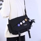 Сумка через плечо для отдыха, черная вместительная и большая сумка на одно плечо