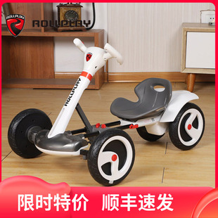 美国rollplay如雷新款折叠卡丁车智能蓝牙音乐儿童电动四轮漂移车