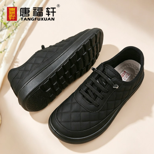 老北京布鞋女秋季新款妈妈鞋菱格懒人软底圆头日常通勤百搭休闲鞋