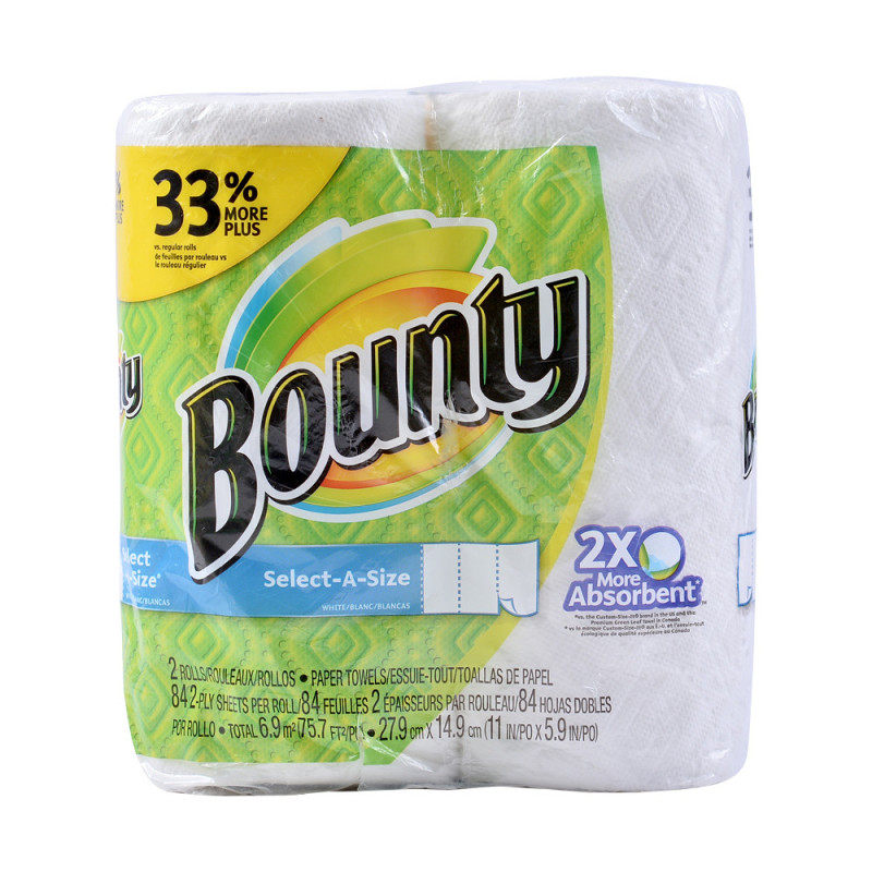 bounty 美国进口帮庭厨房用纸84张x2卷 双层 宝洁公司 吸油吸水力
