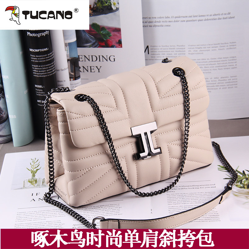 啄木鸟女包单肩斜挎百搭时尚链条韩版女士小方包2020新款潮春夏包