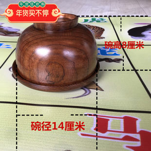 木盅加厚陶瓷摇盅筛盅鱼虾蟹骰盅大小押宝色盅特制木碗 耐用