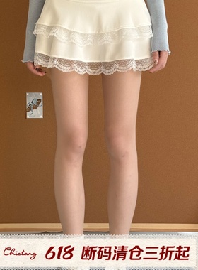 0505纯欲芭蕾风甜美蕾丝花边a字蛋糕半身短裙子夏季恭K呐0331