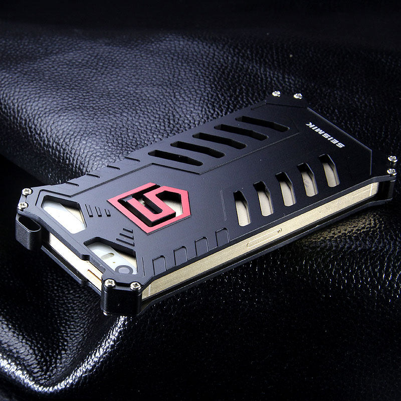 SEISMIK S-ONE Armor Man Shockproof Aluminum Shell Metal Case Cover for Apple iPhone SE/5S/5