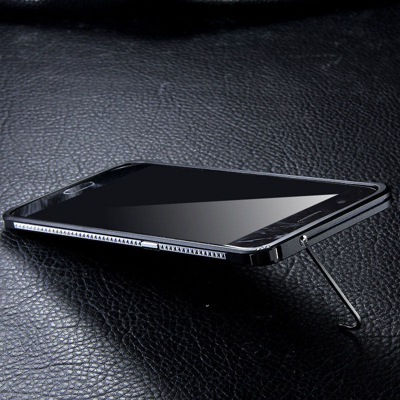iMatch Slim Light Aluminum Metal Shockproof Bumper Case with Kickstand for OPPO R11 & OPPO R11 Plus