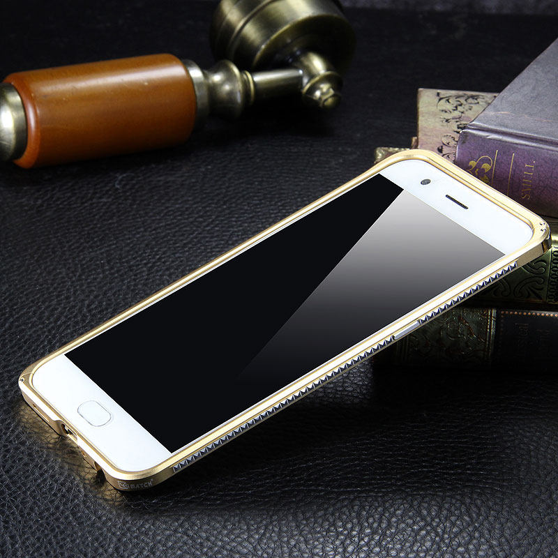 iMatch Slim Light Aluminum Metal Shockproof Bumper Case with Kickstand for OPPO R11 & OPPO R11 Plus