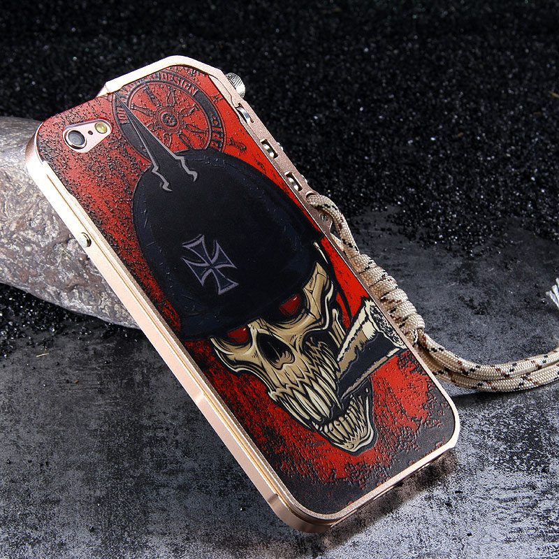 KANENG Mechanical Arm Trigger Aluminum Bumper Metal Frame Cameo PC Back Case Cover for Apple iPhone 6S/6 & iPhone 6S Plus