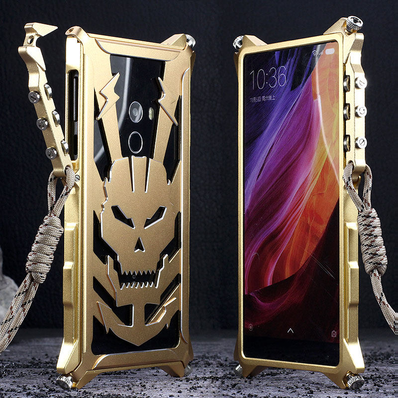 SIMON Mechanical Arm Skull Punk Premium Aluminum Metal Bumper Shockproof Case Cover for Xiaomi Mi MIX